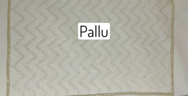 Handmade Premium Net Saree | Off-White | Hand Embroidery | Ships from California